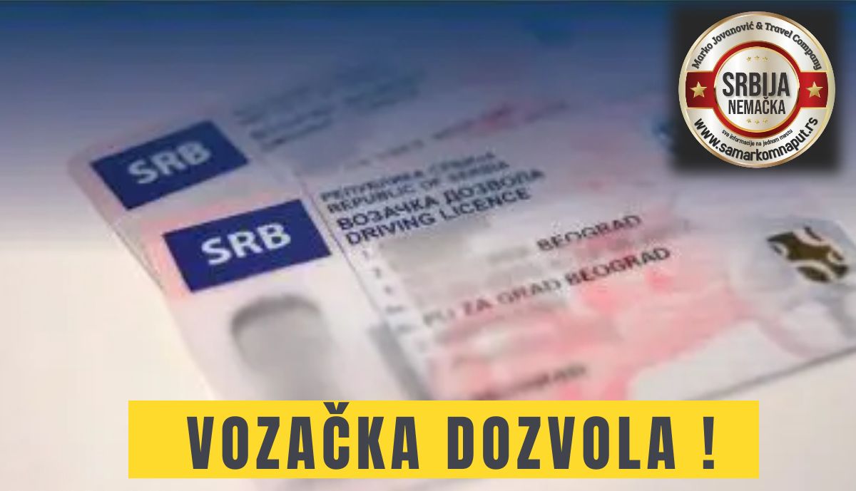 VOZAČKA DOZVOLA SA MARKOM NA PUT